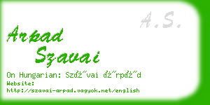 arpad szavai business card